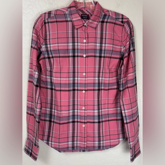 UNTUCKit Tops - NEW UNTUCKit Florio 100% Cotton Long Sleeve Button Up Pink Plaid Shirt 0‎ 1031